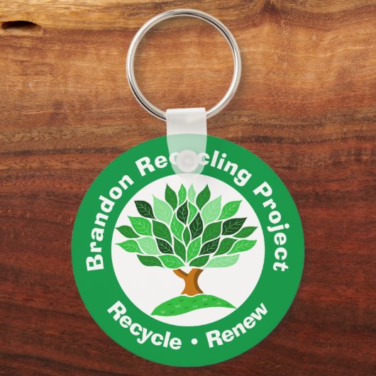 Recycling Project. Recyclen en vernieuwt. Sleutelhanger (Voorkant)
