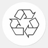 Recycling Ronde Sticker (Voorkant)