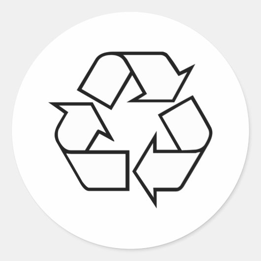Recycling Ronde Sticker (Voorkant)