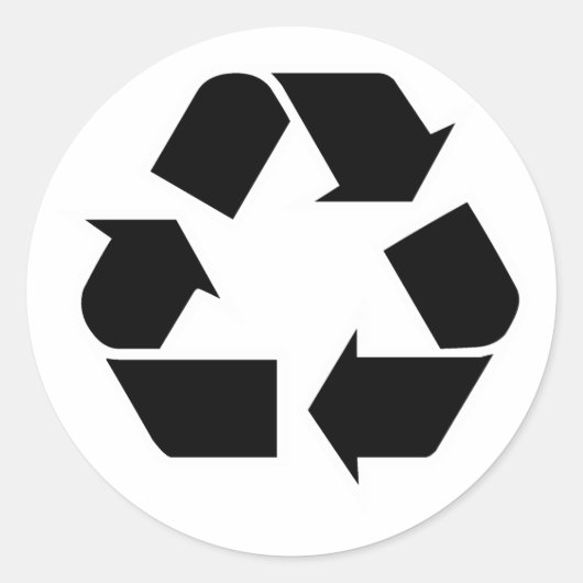 Recycling Ronde Sticker (Voorkant)