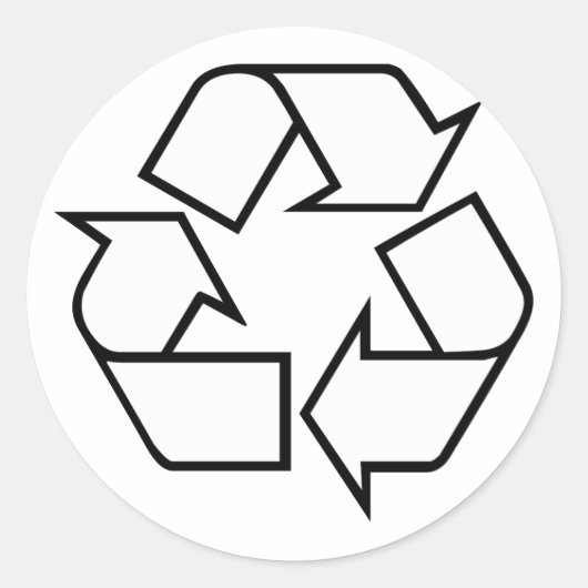 Recycling Ronde Sticker (Voorkant)