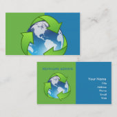 Recycling Service Wereldbol Visitekaartjes (Voorkant / Achterkant)