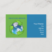 Recycling Service Wereldbol Visitekaartjes (Achterkant)