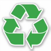 Recycling Symbol - Green Sticker (Voorkant)