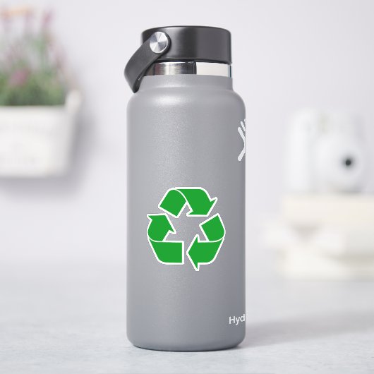 Recycling Symbol - Green Sticker (HydroFlask)