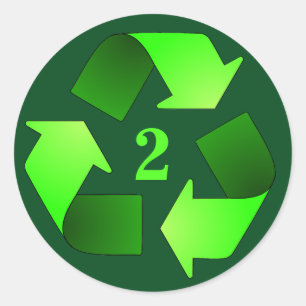 Recycling Symbol Sticker - Kies Recycling Nummer