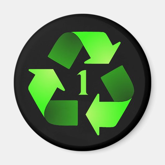 Recycling Symbool Magnet - Groen #1 (Voorkant)