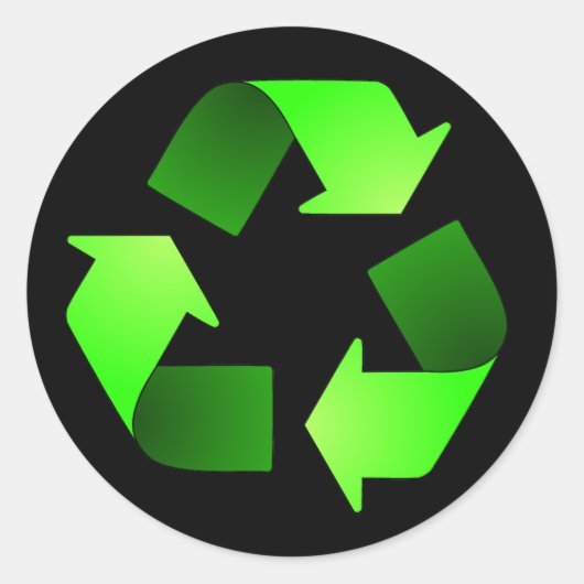 Recycling Symbool Sticker (Voorkant)