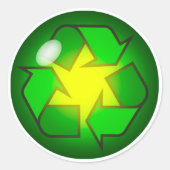 Recycling Symbool Sticker (Voorkant)