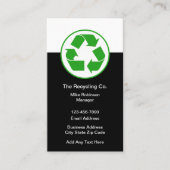 Recycling Symbool Thema Visitekaartjes (Voorkant)