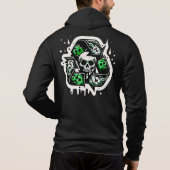 Recycling teken schedel graffiti hoodie (Achterkant)