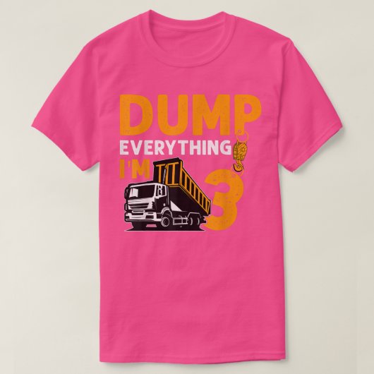 Recycling Trash 3-Year-Old Garbage Truck Lover 3rd T-shirt (Design voorkant)