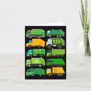 Recycling Trash Garge Truck Kids Verjaardagscadeau Kaart