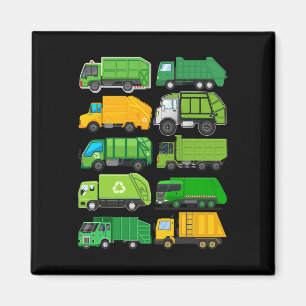 Recycling Trash Garge Truck Kids Verjaardagscadeau Magneet