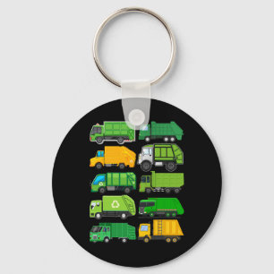 Recycling Trash Garge Truck Kids Verjaardagscadeau Sleutelhanger