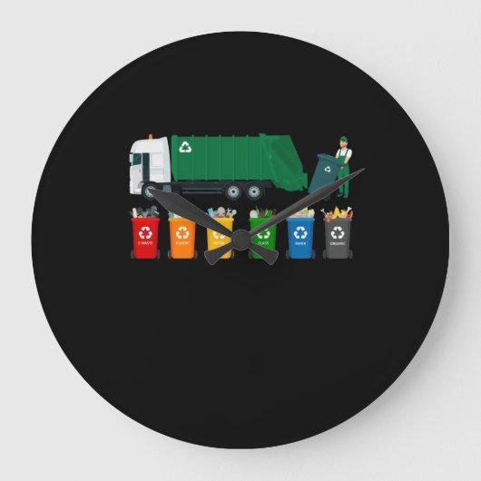 Recycling Trash Truck Grote Klok (Voorkant)