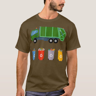 Recycling Trash Truck Kinder Garbage Truck2404 T-shirt