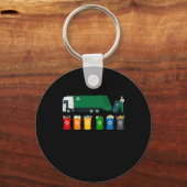 Recycling Trash Truck Sleutelhanger (Voorkant)