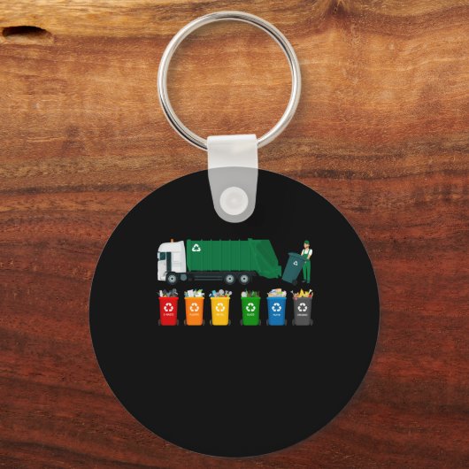 Recycling Trash Truck Sleutelhanger (Voorkant)