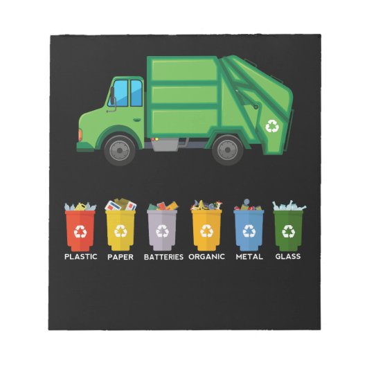 Recycling Truck Kinder Garbage Truck Notitieblok (Voorkant)