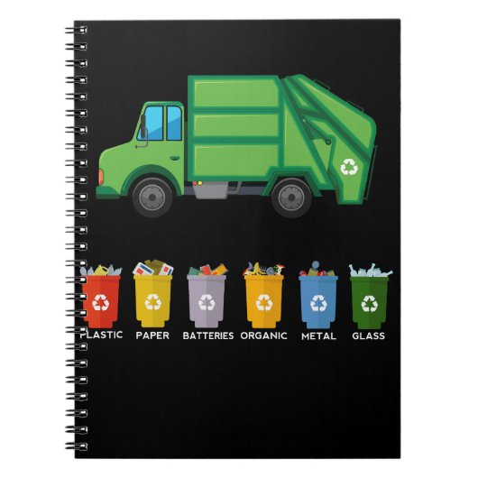Recycling Truck Kinder Garbage Truck Notitieboek (Voorkant)