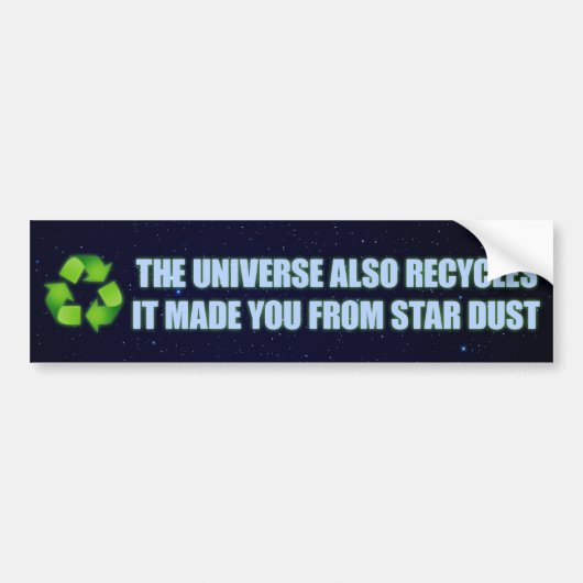 recycling van bumpersticker (Voorkant)