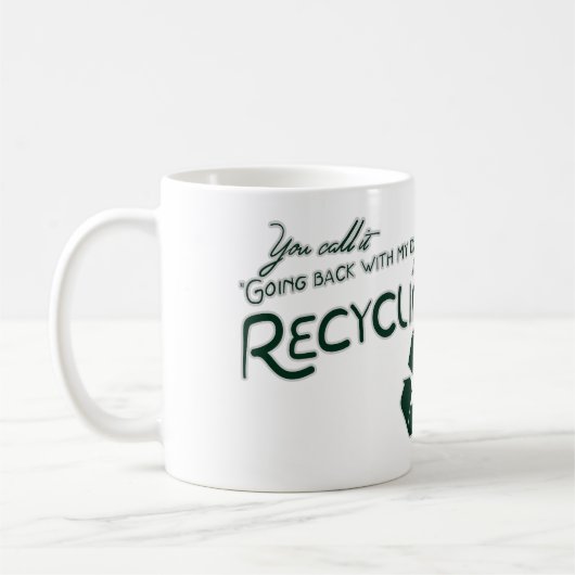 Recycling van mijn ex koffiemok (Links)