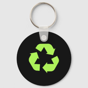 Recycling van milieuduurzaamheid op aarde sleutelhanger