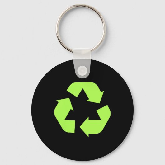 Recycling van milieuduurzaamheid op aarde sleutelhanger (Voorkant)
