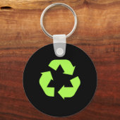 Recycling van milieuduurzaamheid op aarde sleutelhanger (Voorkant)