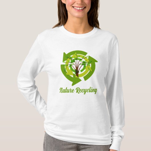 Recycling van natuur t-shirt (Voorkant)