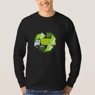 Recycling van vrachtwagenpark Gargabe voor kindere T-shirt