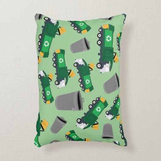 Recycling van vuilniswagen accent kussen (Voorkant(Verticaal))