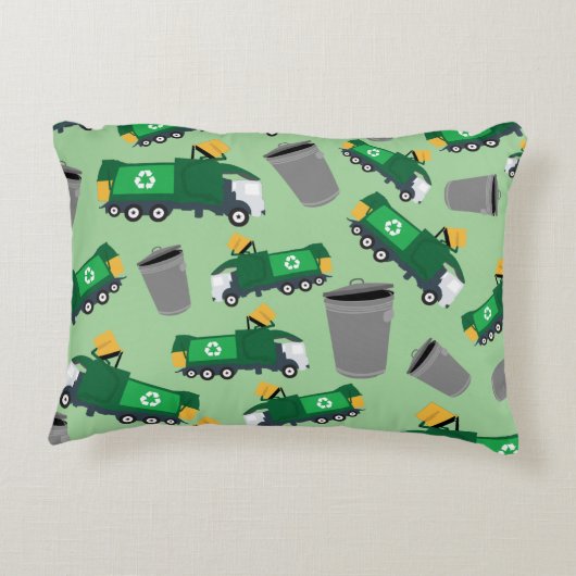 Recycling van vuilniswagen accent kussen (Achterkant)