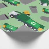 Recycling van vuilniswagen cadeaupapier (Hoek)