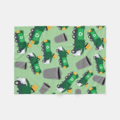 Recycling van vuilniswagen fleece deken (Voorkant (Horizontaal))