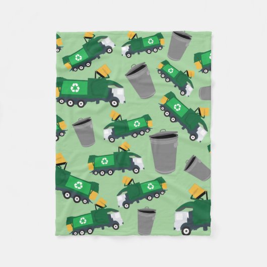 Recycling van vuilniswagen fleece deken (Voorkant)
