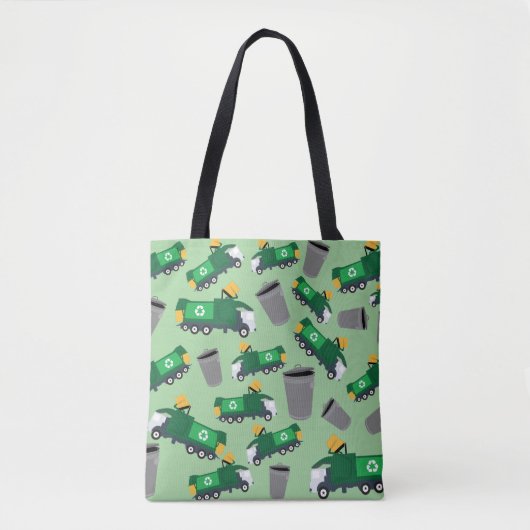 Recycling van vuilniswagen tote bag (Voorkant)