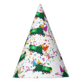 Recycling van vuilniswagens partijpatroon feesthoedjes (Voorkant)