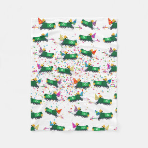 Recycling van vuilniswagens partijpatroon fleece deken
