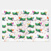 Recycling van vuilniswagens partijpatroon inpakpapier vel (Voorkant 2)