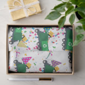 Recycling van vuilniswagens partijpatroon tissuepapier (Geschenk)