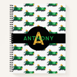 Recycling vuilnis Vrachtwagen Kinder Monogram Scho Notitieboek