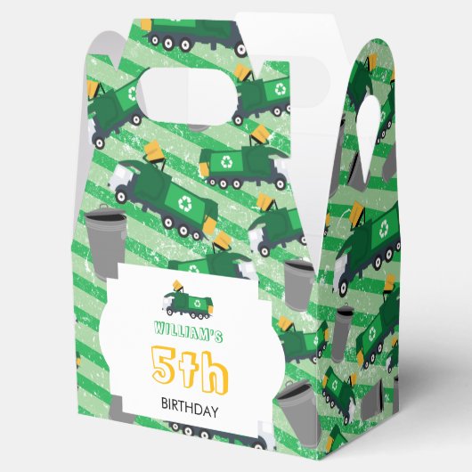 Recycling vuilnisbakpatroon Birthday Bedankdoosjes (Geopend)