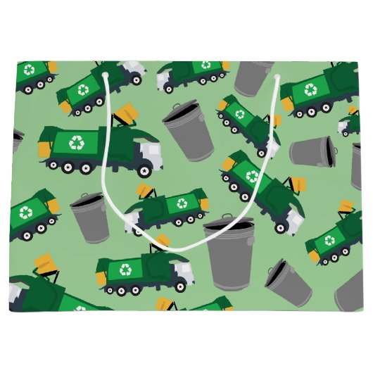 Recycling vuilnisvrachtpatroon groot cadeauzakje (Voorkant)