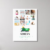 Recycling vuilniswagen Baby 1 jaar foto's Canvas Afdruk (Voorkant)
