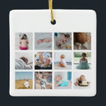 Recycling vuilniswagen Baby 1 jaar foto's Keramisch Ornament<br><div class="desc">Een mooie manier om je baby's eerste jaar te herinneren. Leg de herinneringen van je pasgeborene voor altijd vast met dit recycleerbare vuilniswagen-ontwerp, dat de baby foto-collage in het hokje complimenteert met de naam van de baby, de geboortedatum en een aangepaste foto voor elke maand van het eerste jaar van...</div>