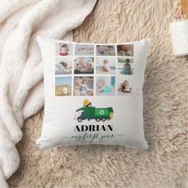 Recycling vuilniswagen Baby 1 jaar foto's Kussen