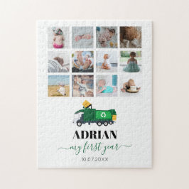 Recycling vuilniswagen Baby 1 jaar foto's Legpuzzel