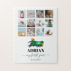Recycling vuilniswagen Baby 1 jaar foto's Legpuzzel